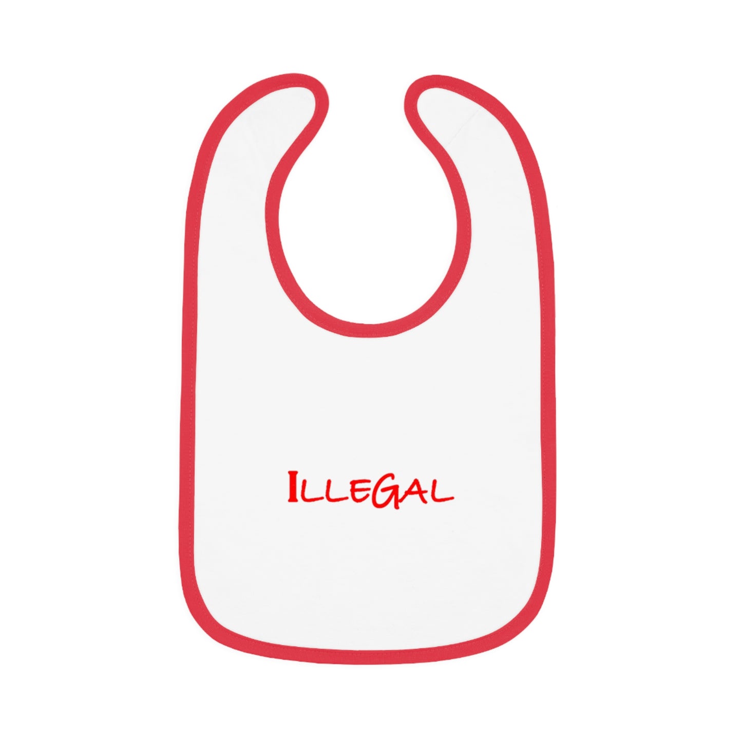 Illegal Baby Bib, Funny Infant Drool Cover, Comical Toddler Mealtime Smock, Humorous Newborn Feeding Accessory, Cute Baby Shower Gift,