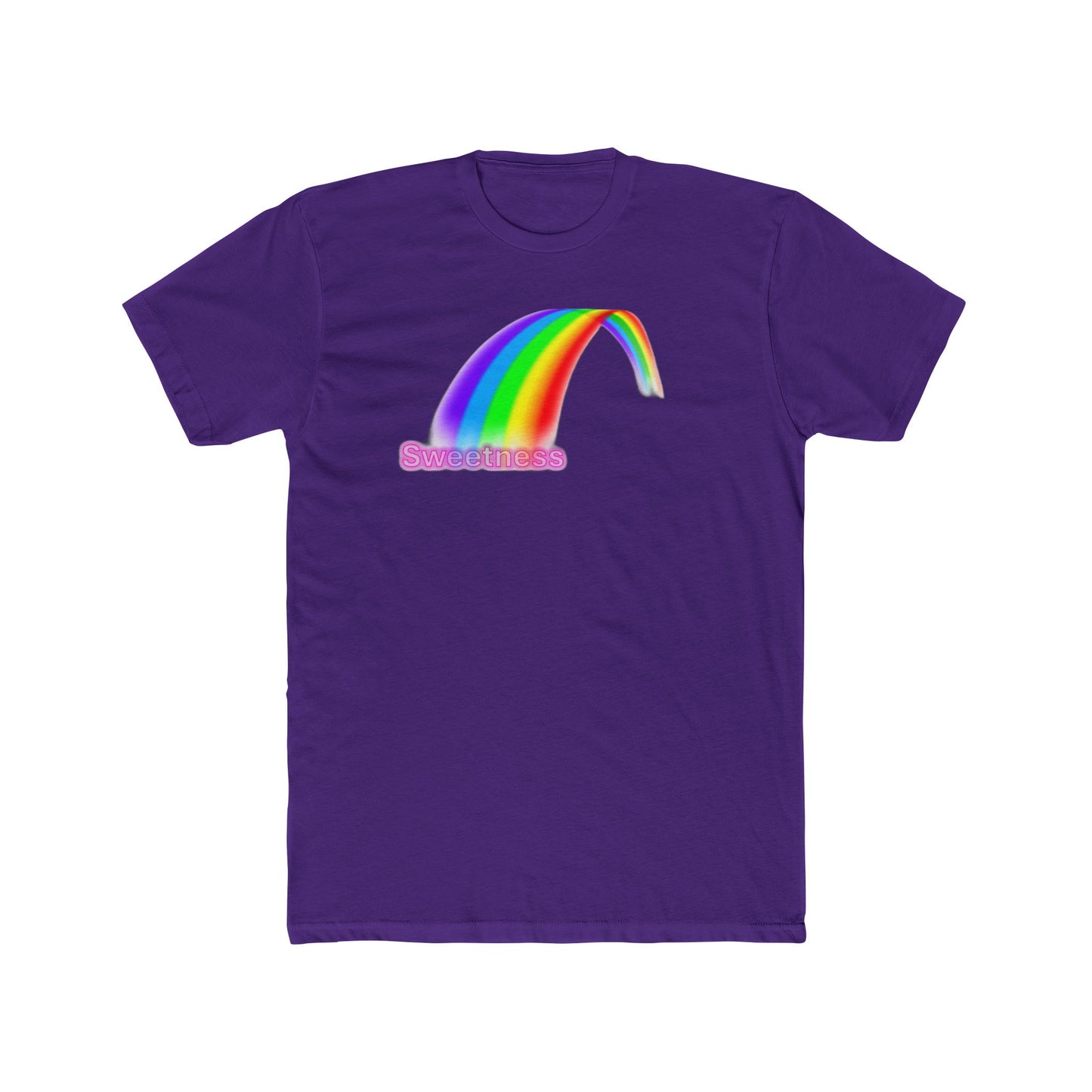Sweetness Rainbow Graphic Unisex Cotton Crew Tee - Cute Summer Gift, Pride Apparel, Fun Retro T-Shirt, Casual Wear, Gift for Friends