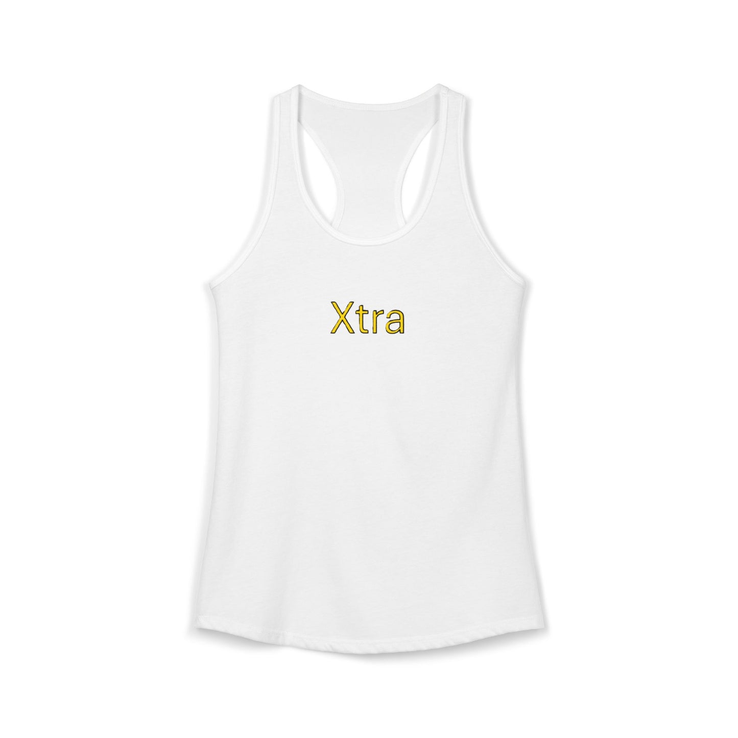 Xtra Woman's Racerback Tank, Ideal Women's Tank Top, Feminine Sleeveless Shirt, Stylish Lady's Summer Top, Unique Female Workout Tank