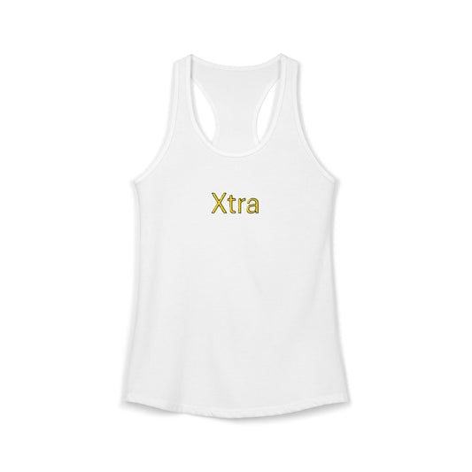 Xtra Woman's Racerback Tank, Ideal Women's Tank Top, Feminine Sleeveless Shirt, Stylish Lady's Summer Top, Unique Female Workout Tank