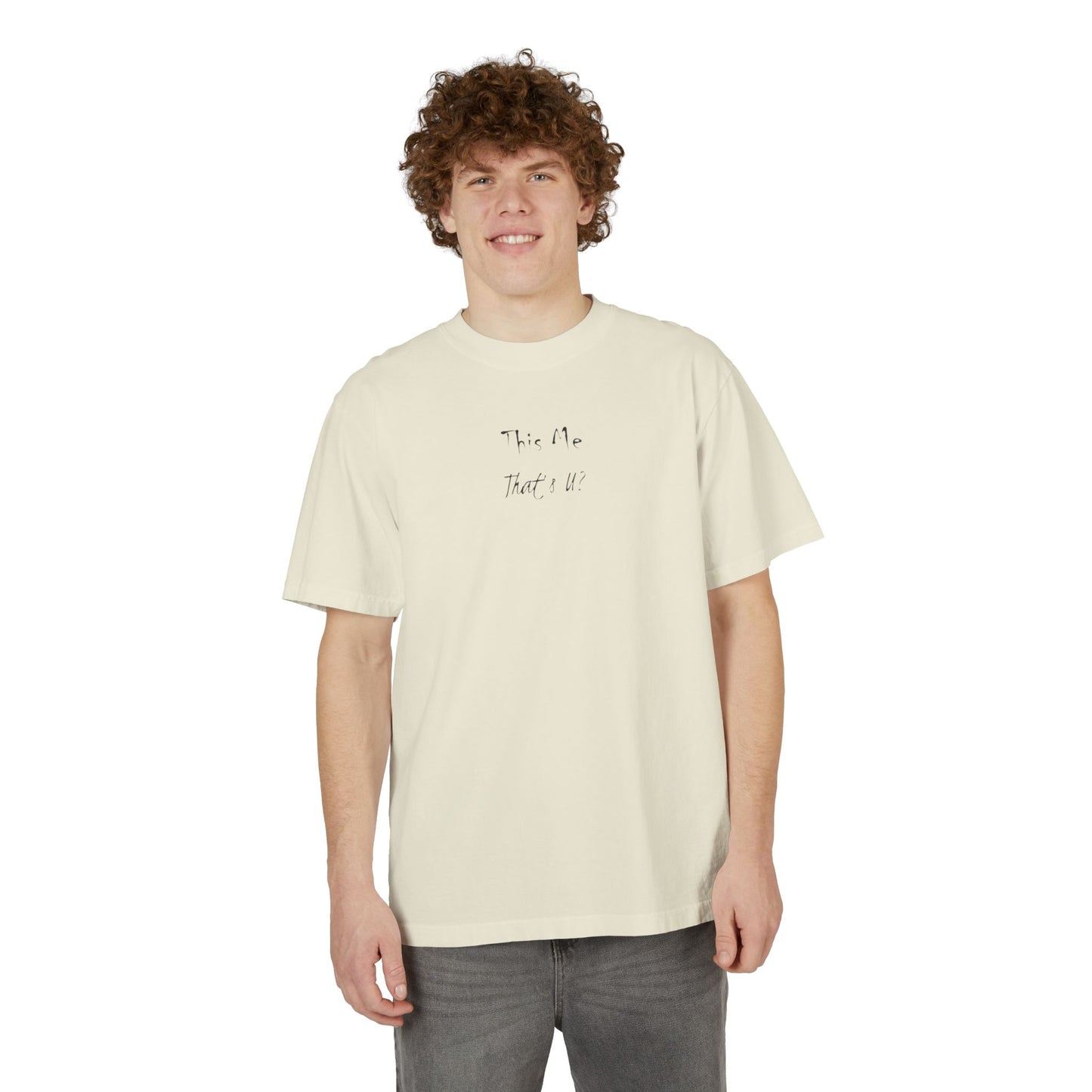 This Me That's U? Black Ink - Unisex T-Shirt Design, Gift for Him or Her, Drop-Shoulder Top, Casual Shirt