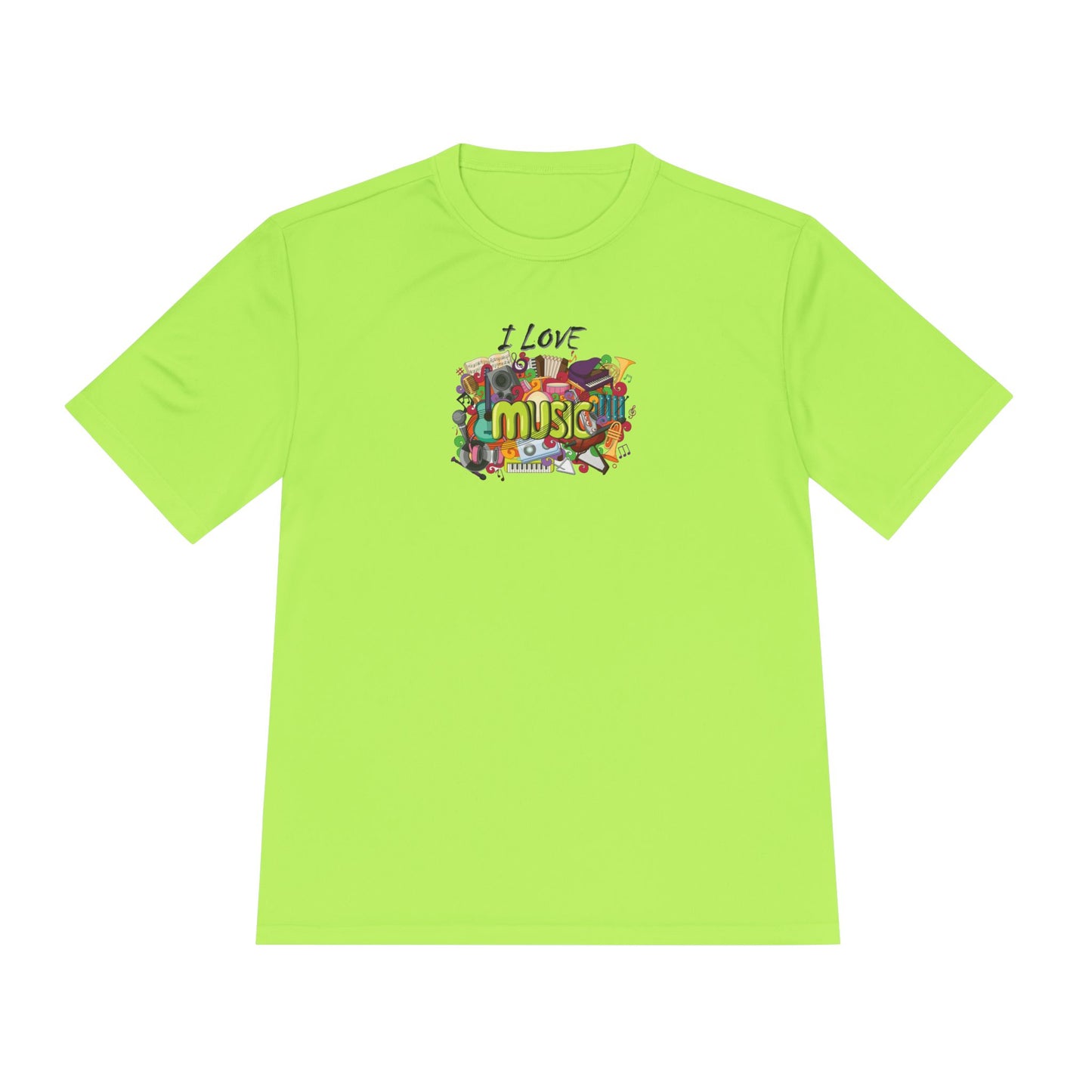 I Love Music - Unisex Moisture Wicking Tee