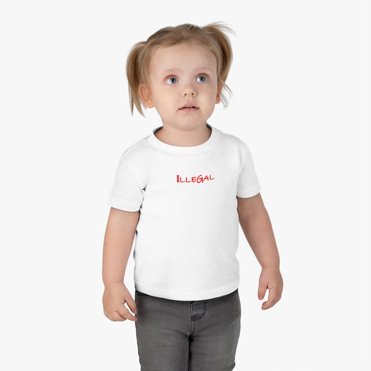 Illegal Child Tee Shirt, Kids Graphic T-Shirt, Youth Top, Unlawful Infant Shirt, Anti-Establishment Toddler Tee, Punk Baby Jersey Top