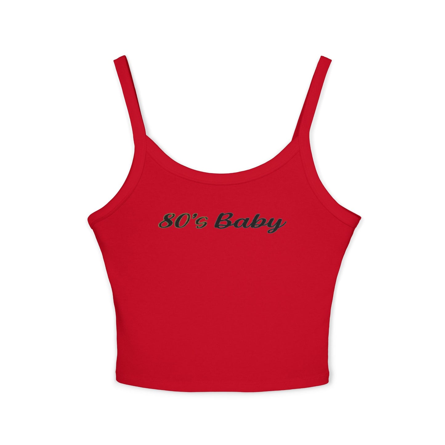 80's Baby Women's Spaghetti Strap Tank Top | Vintage Style Crop Top, Summer Essential, Retro Fashion, Gift for 80s Lovers