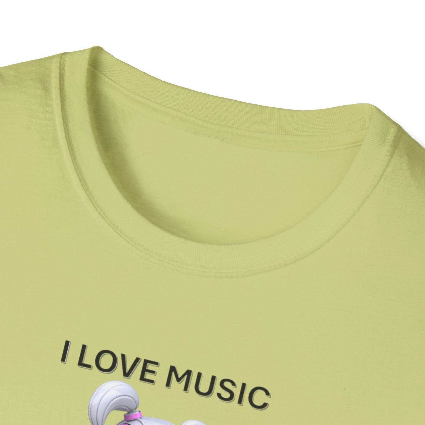 I Love Music Robot Woman - Unisex Soft style T-Shirt