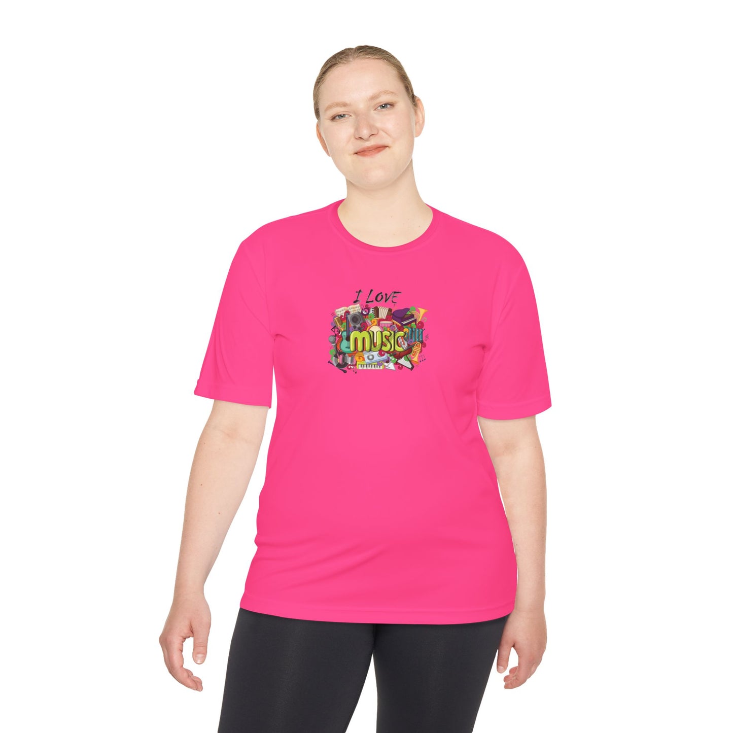 I Love Music - Unisex Moisture Wicking Tee