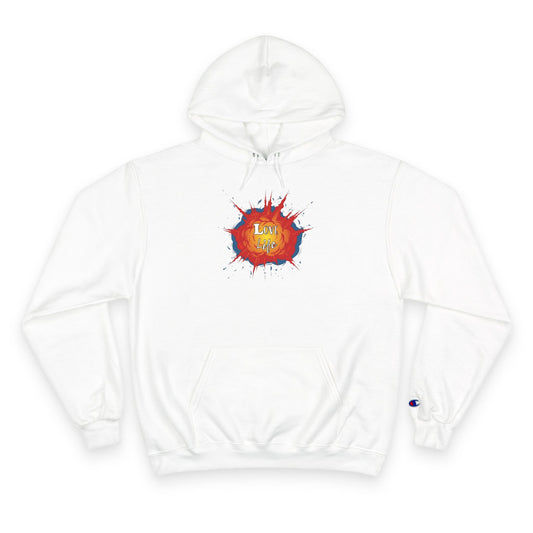Love Life Explosion Champion Hoodie, Love Life Hoodie, Positive Vibes Sweatshirt, Inspirational Jumper, Motivational Hoodie, Cozy Champion