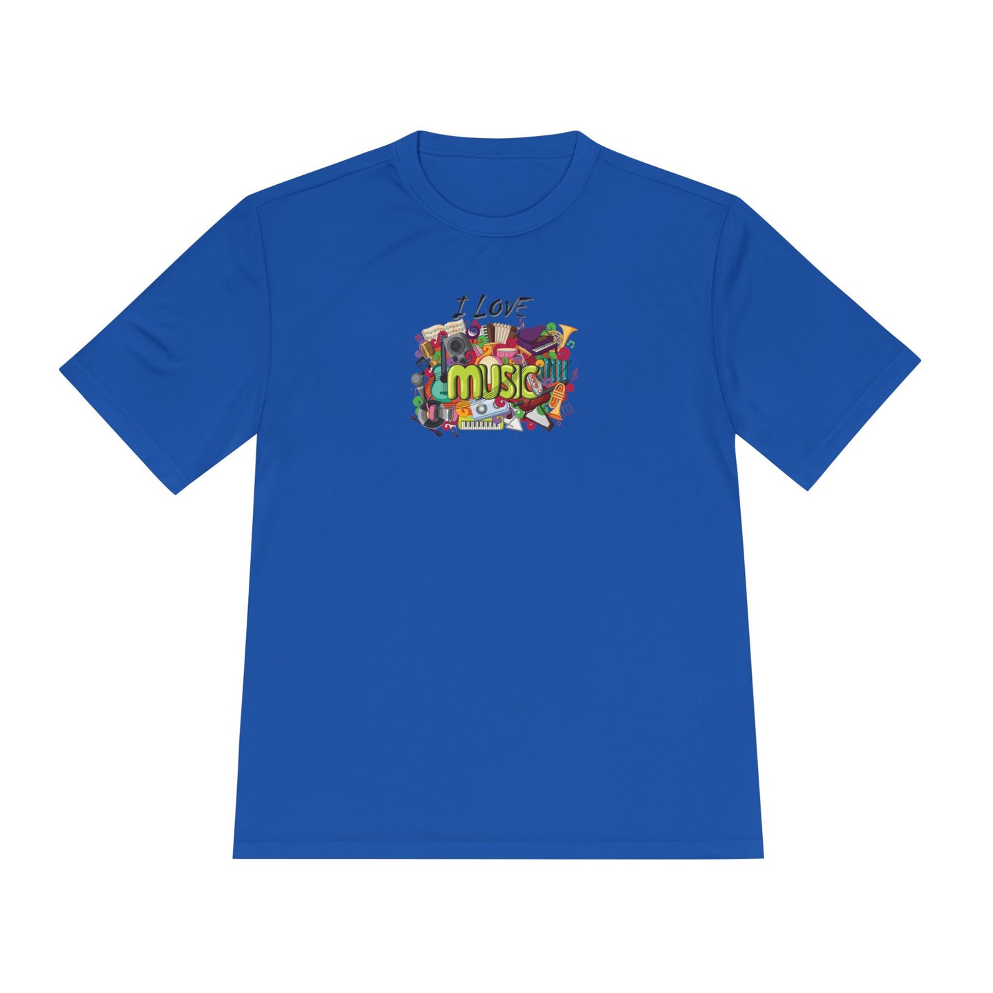 I Love Music- Unisex Moisture Wicking Tee