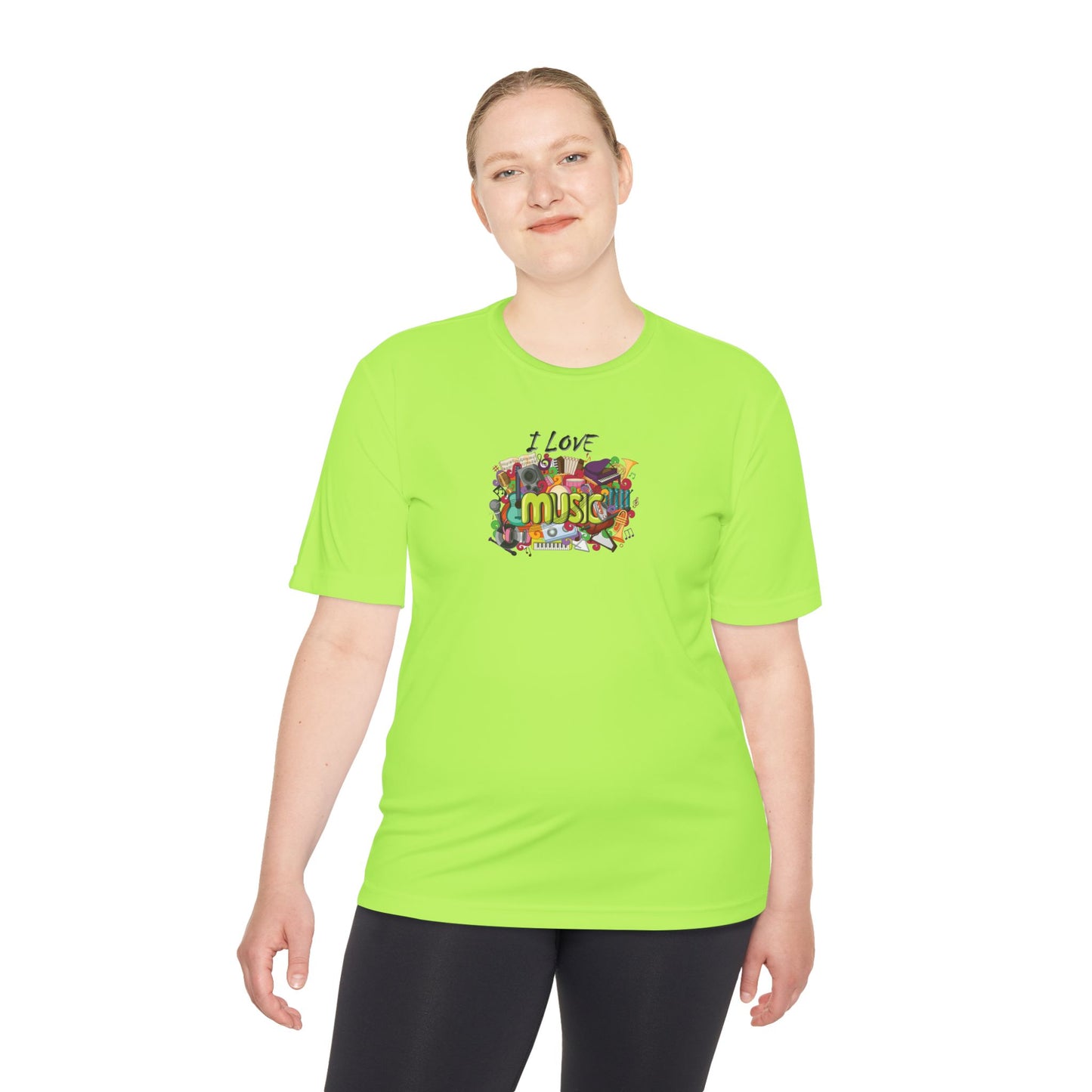 I Love Music - Unisex Moisture Wicking Tee