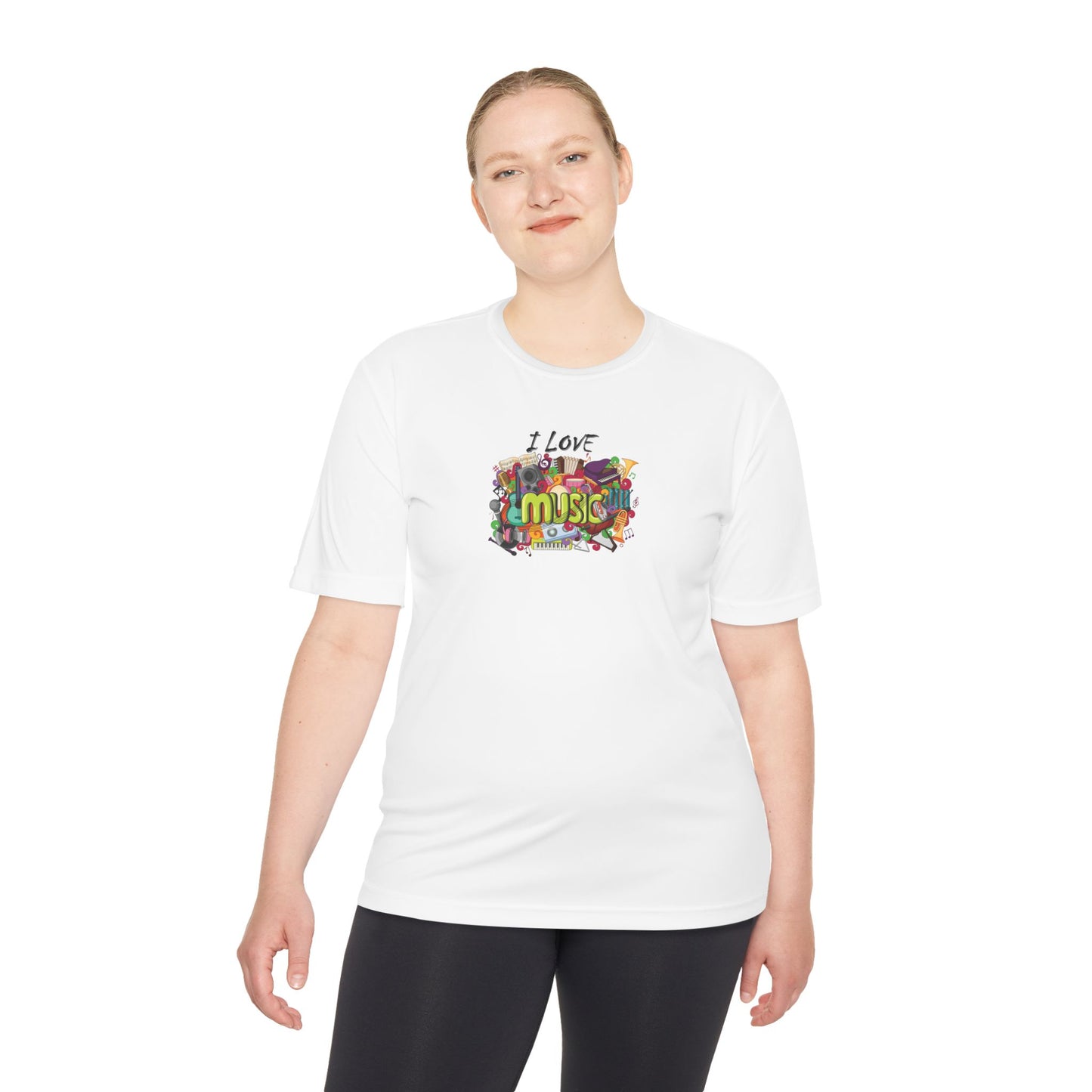 I Love Music - Unisex Moisture Wicking Tee