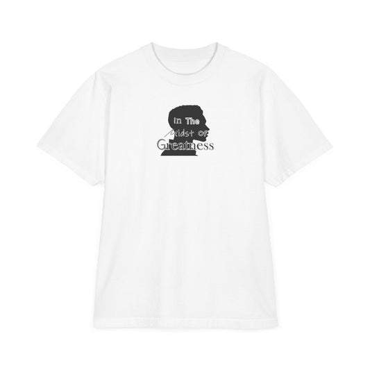 In The Midst Of Greatness Silhouette Tee, Unisex Drop-Shoulder Top, Graphic Shirt, Inspirational Clothing, Vintage Feel Apparel