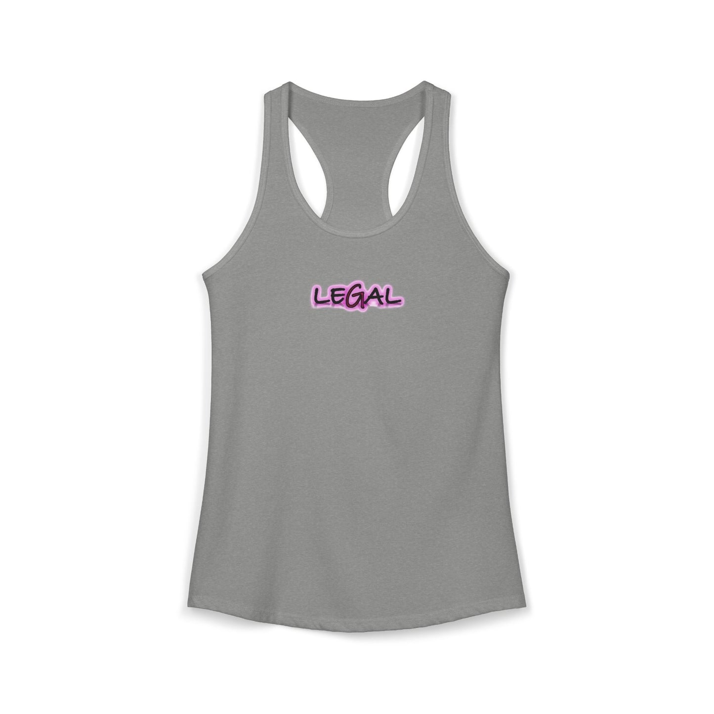 Legal Pink Glow Womans Racerback Tank Top, Gift Idea, Women's Sleeveless Shirt, Law Student Graduation Present, Attorney Tank, Law School