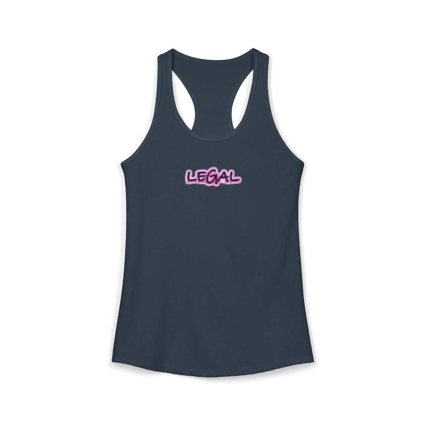 Legal Pink Glow Womans Racerback Tank Top, Gift Idea, Women's Sleeveless Shirt, Law Student Graduation Present, Attorney Tank, Law School