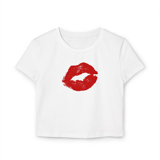 Lip Print - Women's Baby Tee