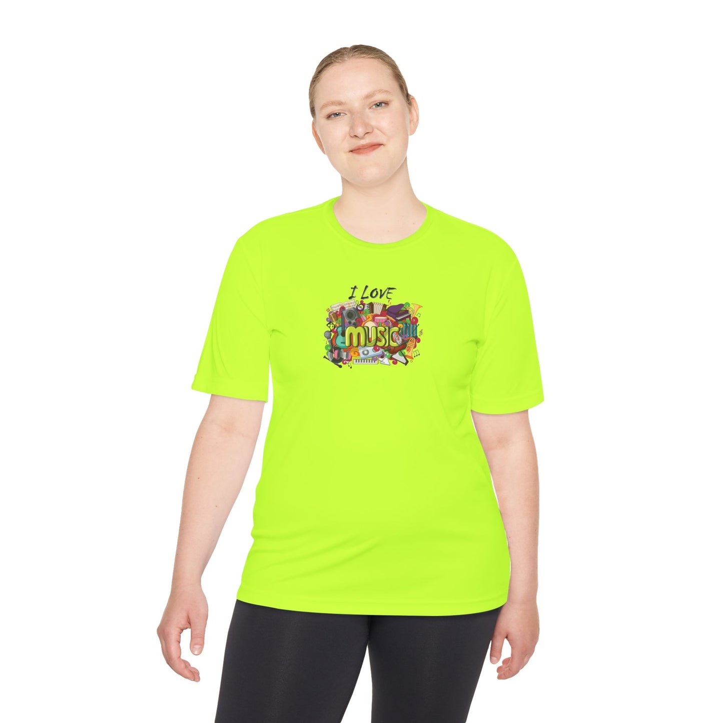 I Love Music - Unisex Moisture Wicking Tee