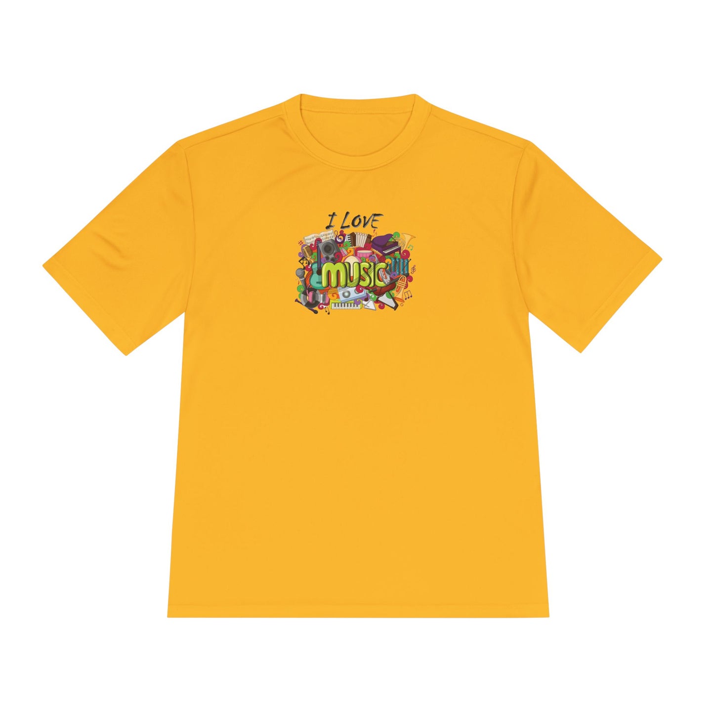 I Love Music - Unisex Moisture Wicking Tee