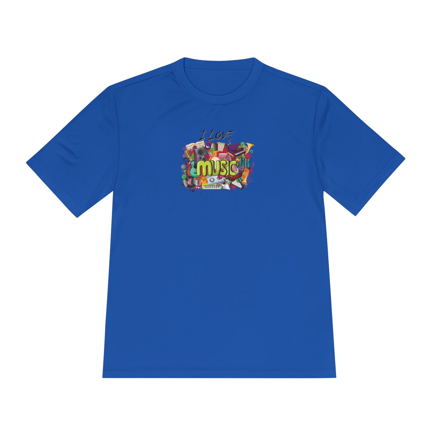 I Love Music - Unisex Moisture Wicking Tee
