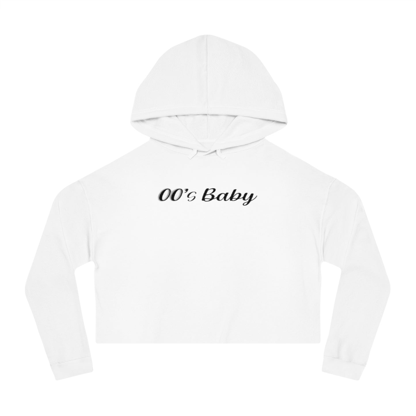 00's Baby - Womens Cropped Hooded Sweatshirt