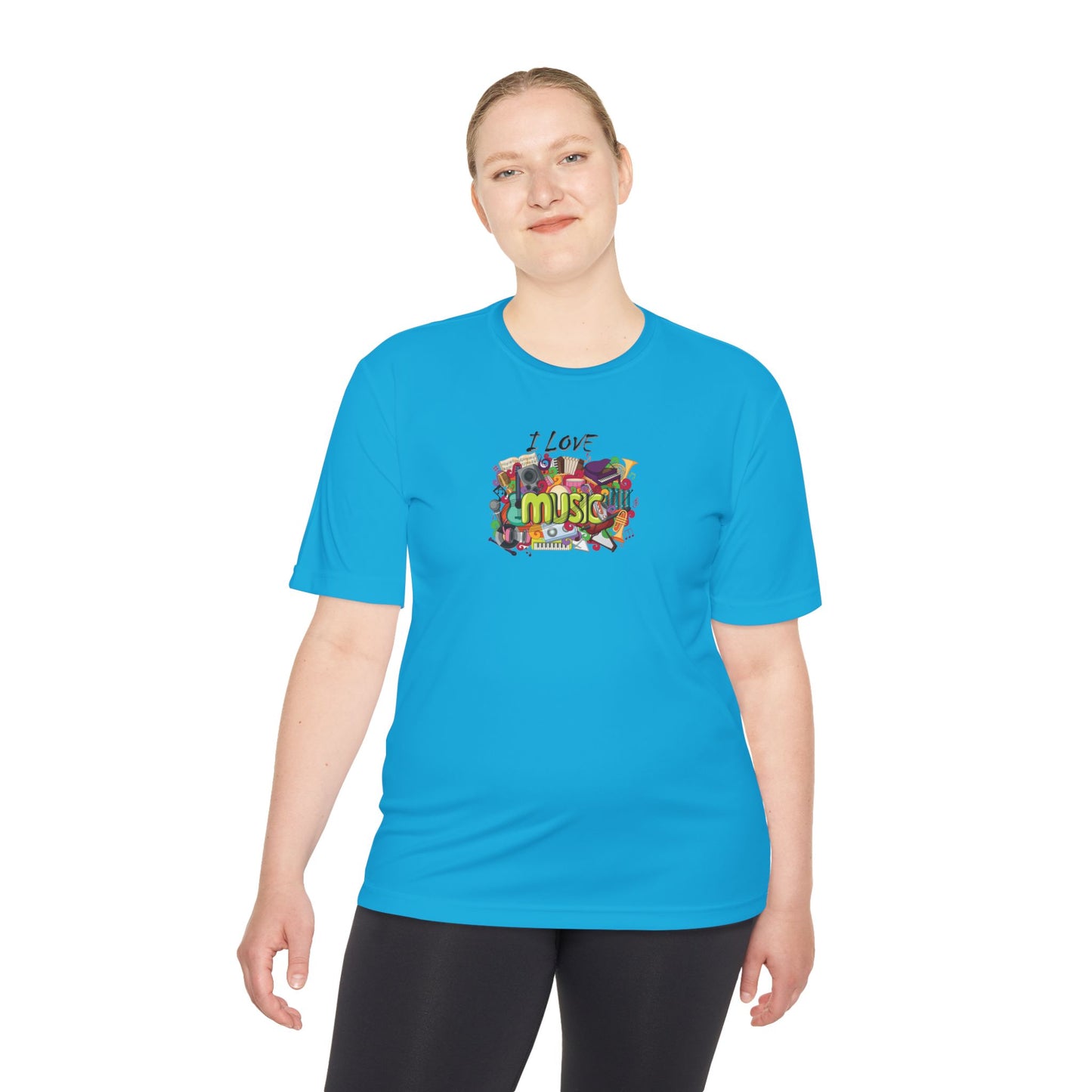 I Love Music - Unisex Moisture Wicking Tee