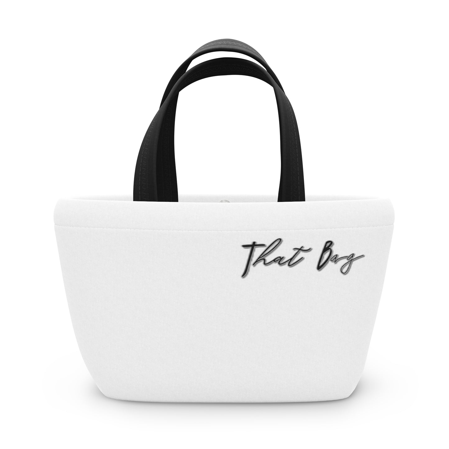 THAT BAG Lunch Bag Blk Letter - Insulated Cooler Tote, Picnic Basket, School Lunch Container, Food Storage Organizer, Lunch Box