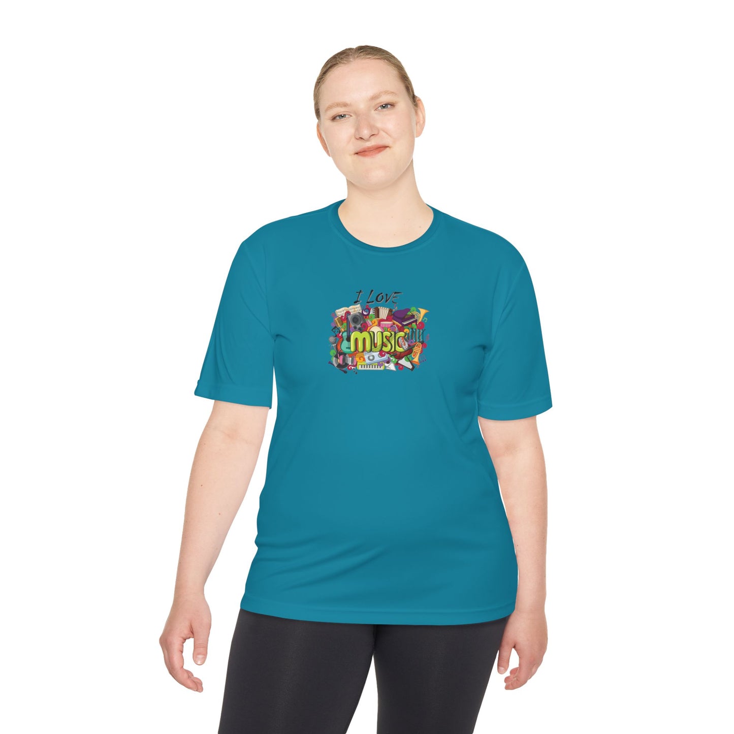 I Love Music - Unisex Moisture Wicking Tee