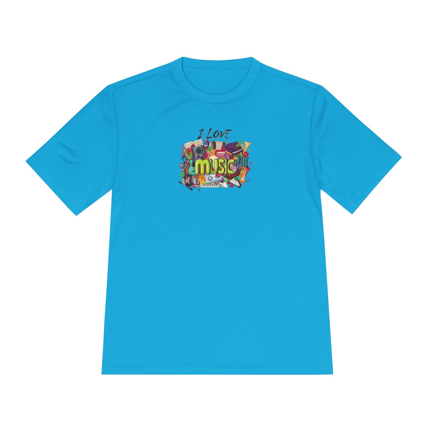 I Love Music - Unisex Moisture Wicking Tee