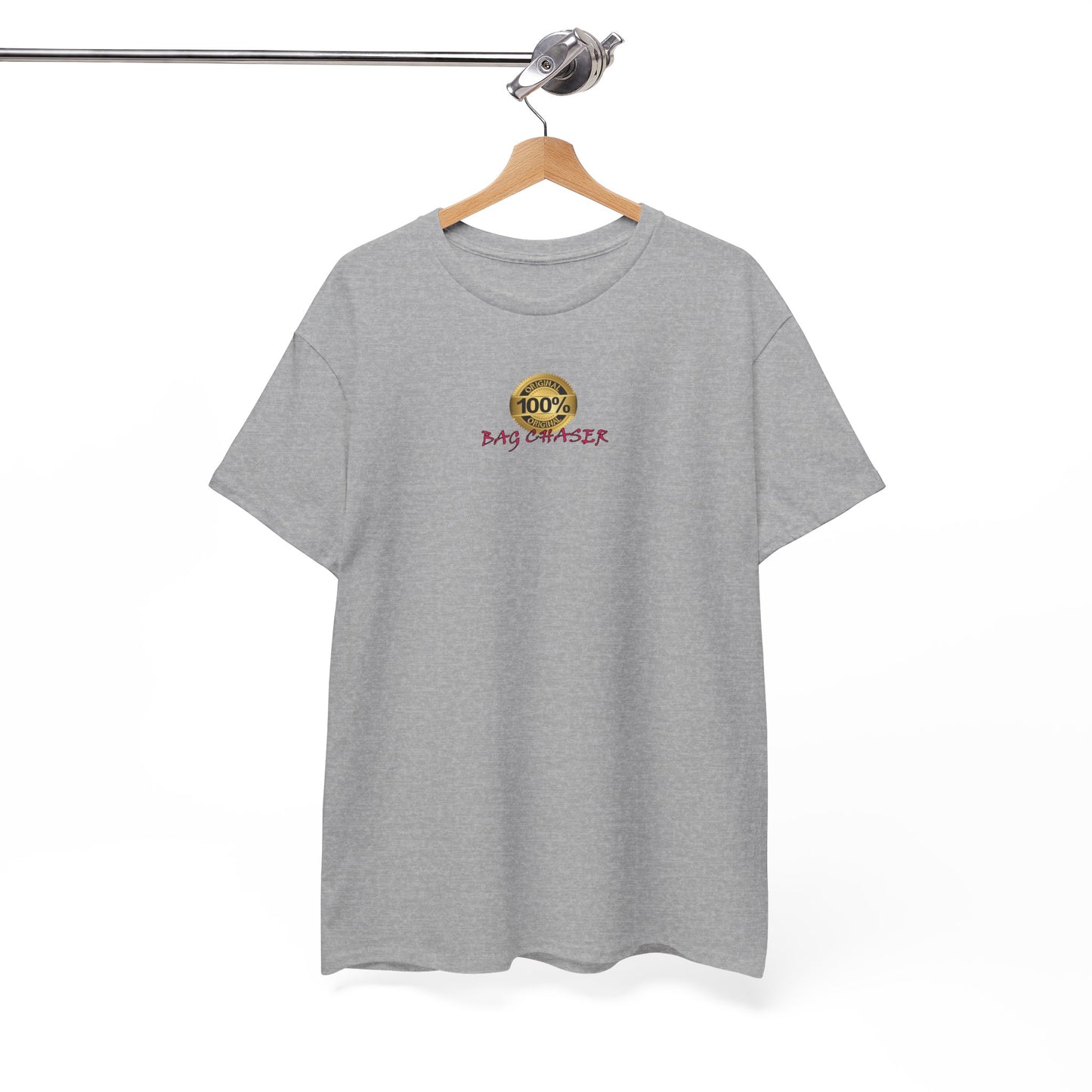 100% Bag Chaser Pink - Unisex Heavy Cotton Tee