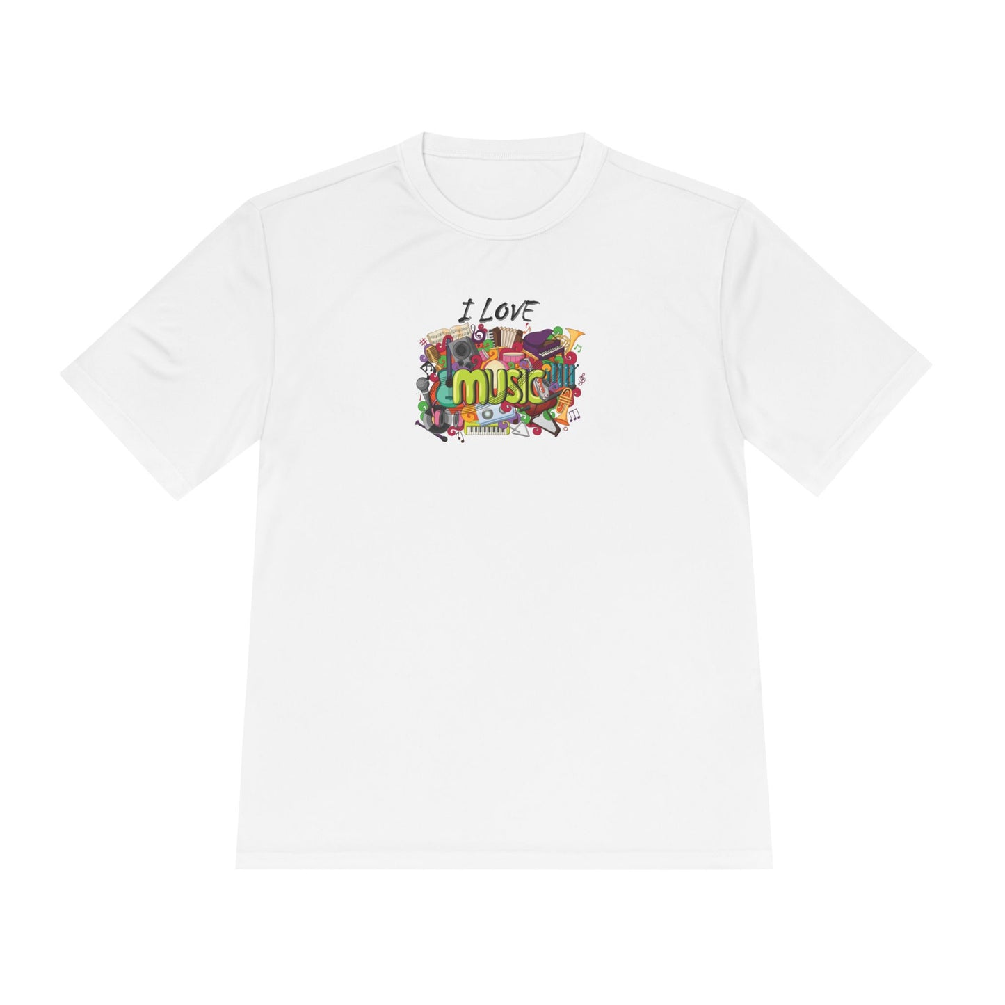 I Love Music - Unisex Moisture Wicking Tee