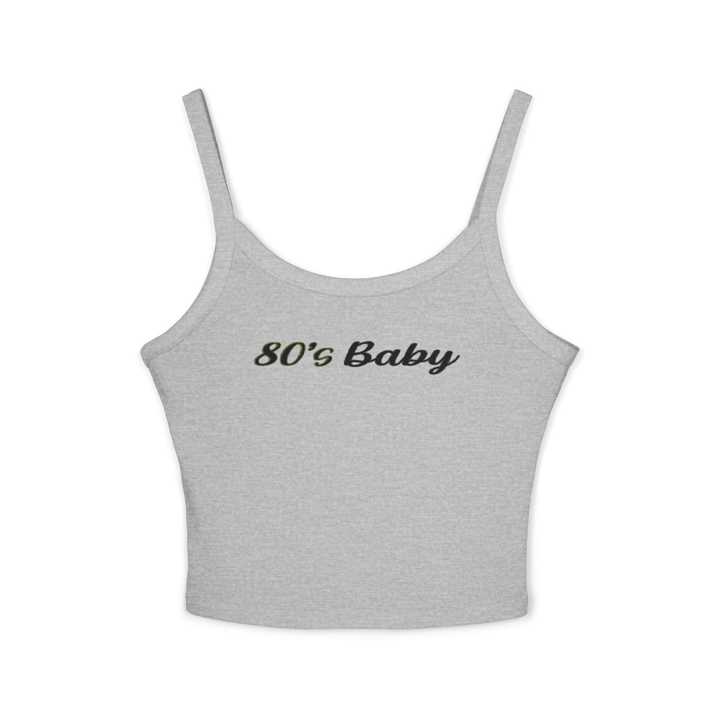 80's Baby Women's Spaghetti Strap Tank Top | Vintage Style Crop Top, Summer Essential, Retro Fashion, Gift for 80s Lovers