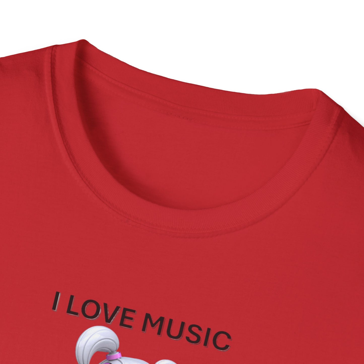 I Love Music Robot Woman - Unisex Soft style T-Shirt
