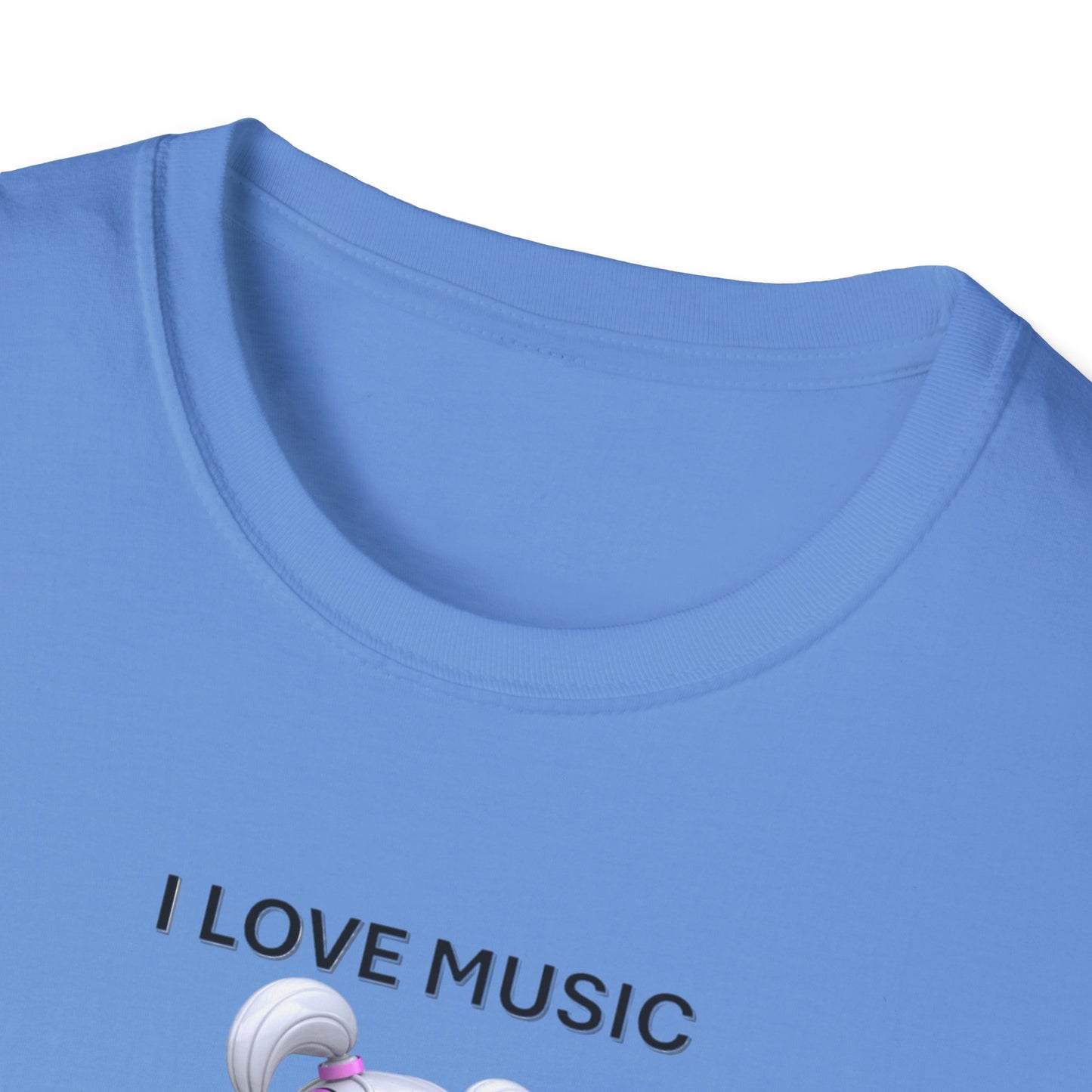 I Love Music Robot Woman - Unisex Soft style T-Shirt