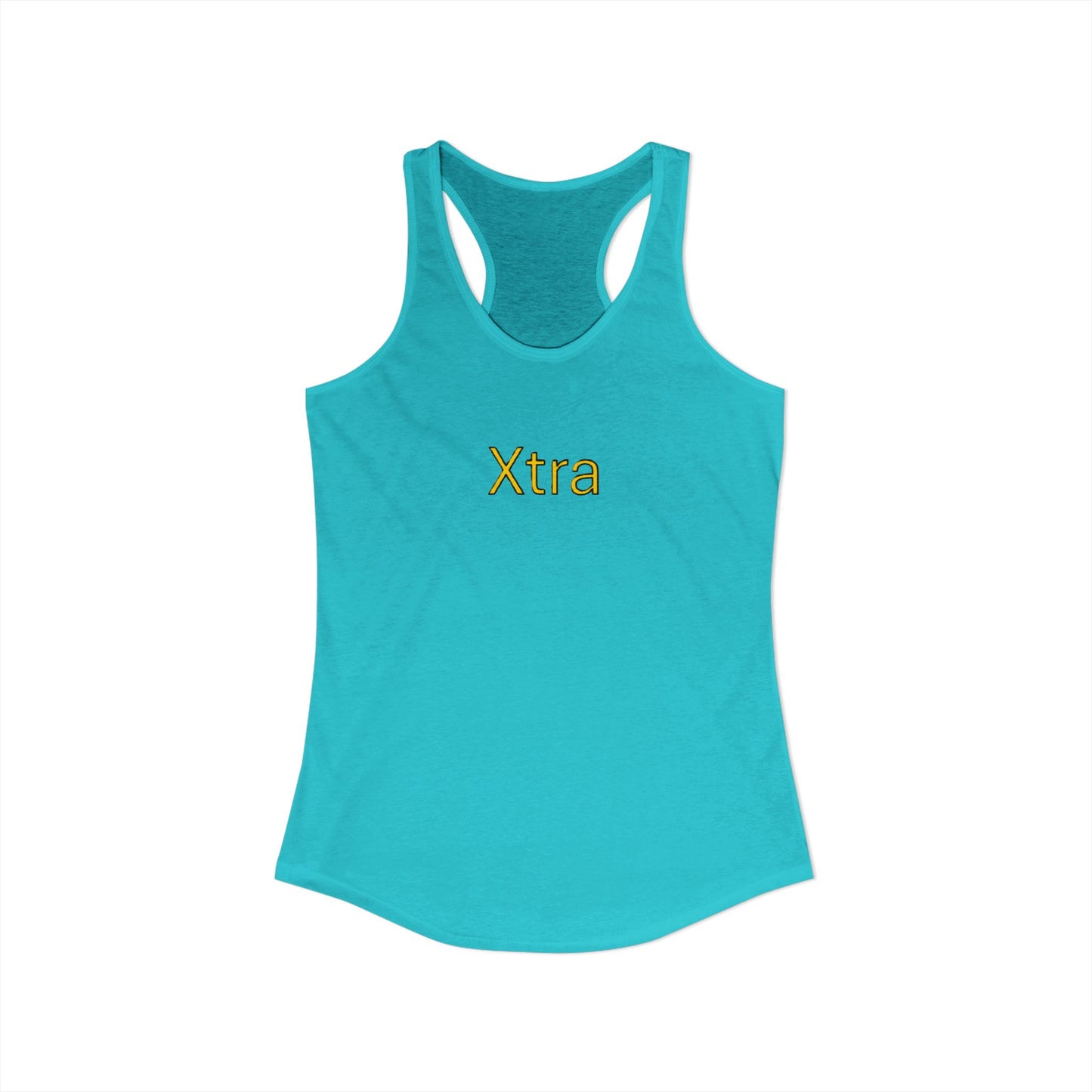 Xtra Woman's Racerback Tank, Ideal Women's Tank Top, Feminine Sleeveless Shirt, Stylish Lady's Summer Top, Unique Female Workout Tank