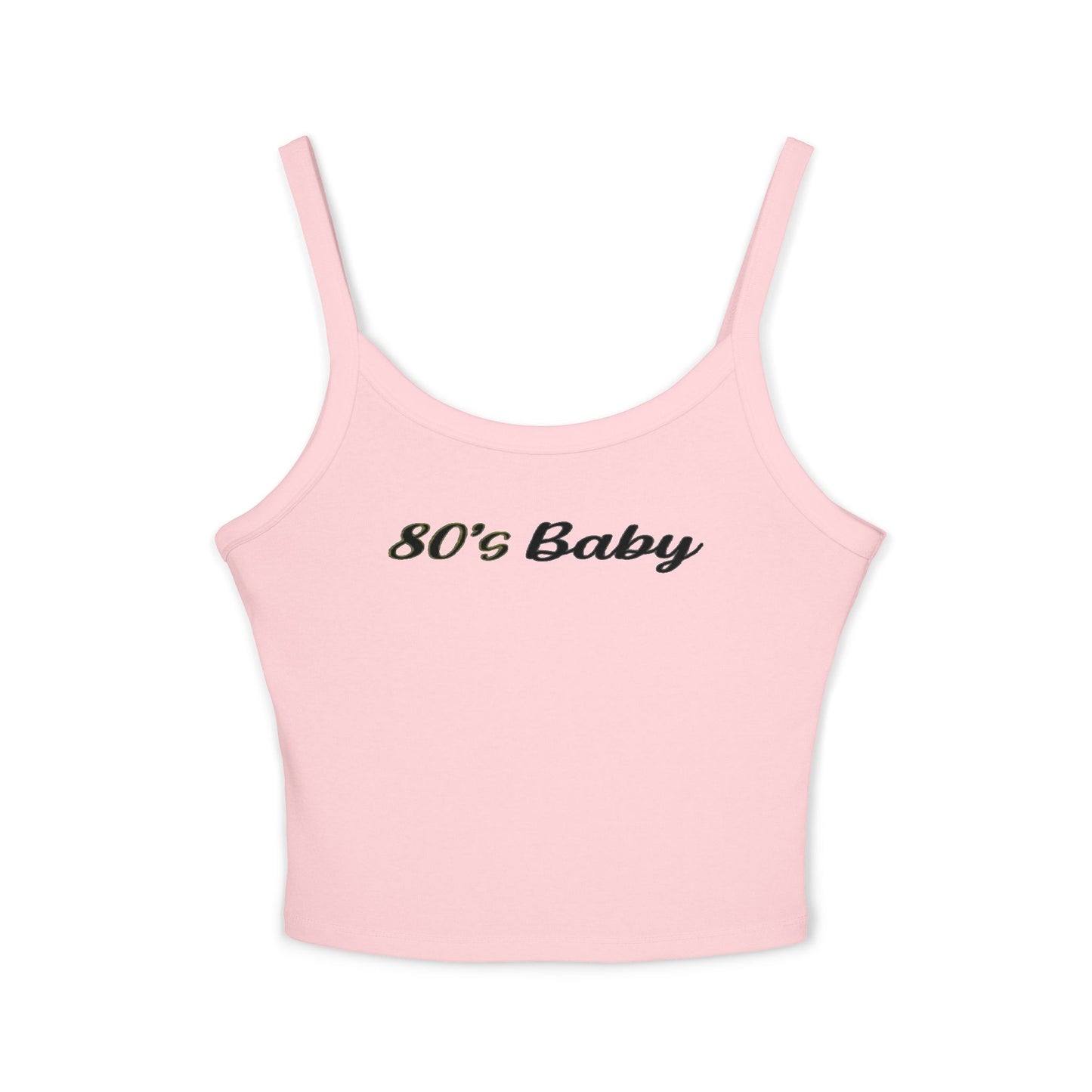 80's Baby Women's Spaghetti Strap Tank Top | Vintage Style Crop Top, Summer Essential, Retro Fashion, Gift for 80s Lovers