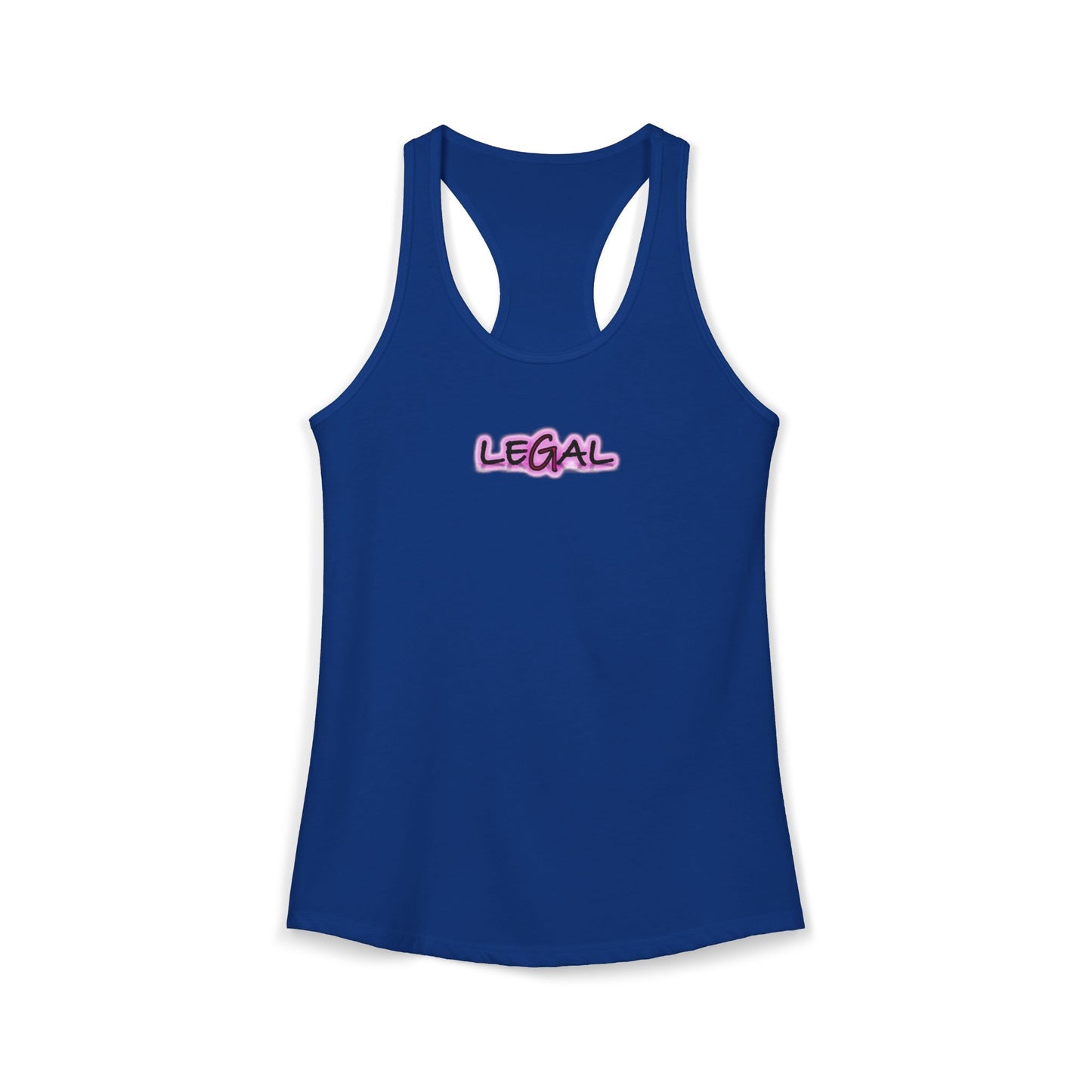 Legal Pink Glow Womans Racerback Tank Top, Gift Idea, Women's Sleeveless Shirt, Law Student Graduation Present, Attorney Tank, Law School