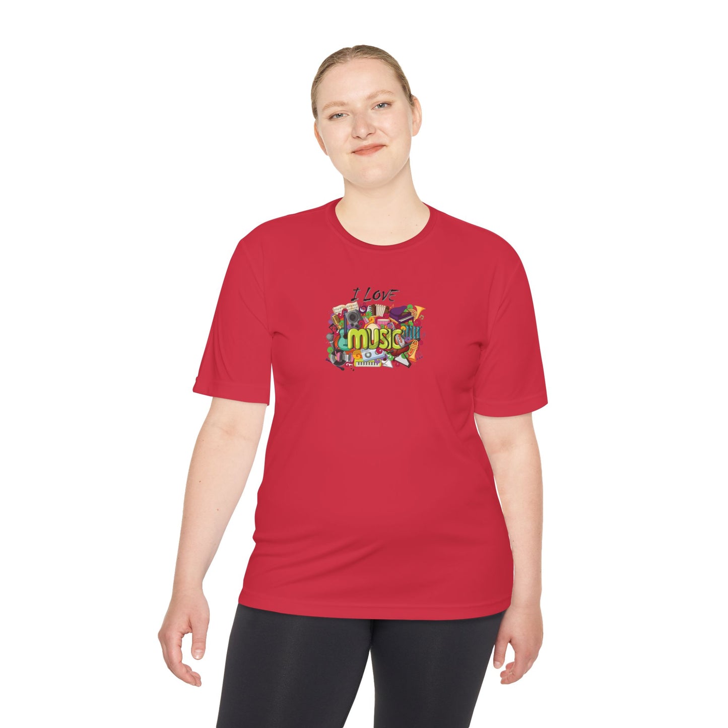 I Love Music - Unisex Moisture Wicking Tee