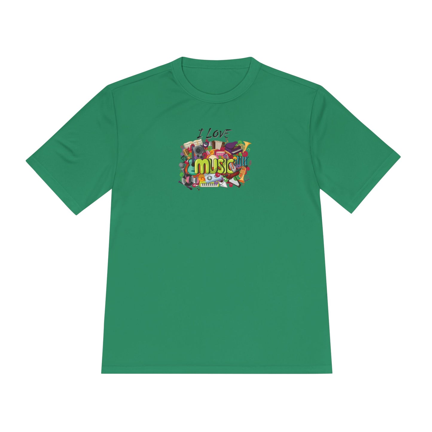 I Love Music - Unisex Moisture Wicking Tee