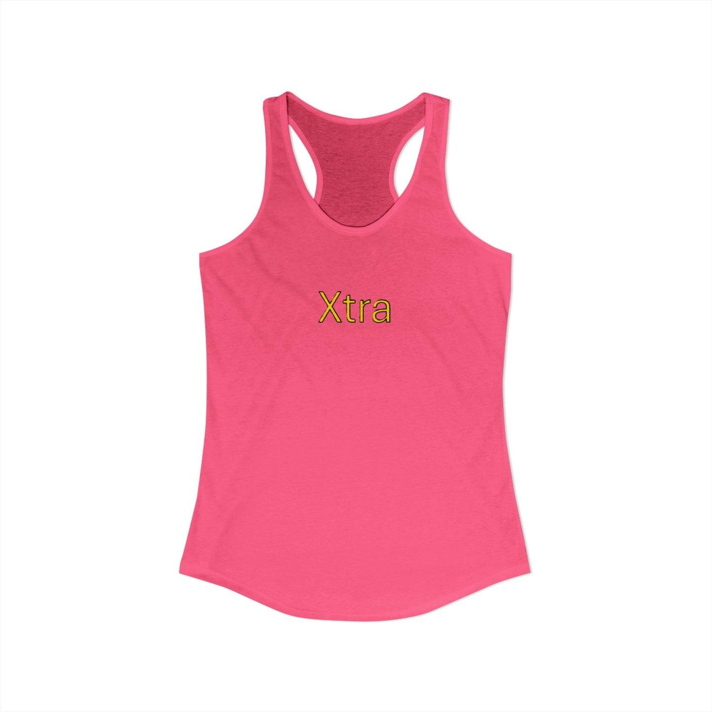 Xtra Woman's Racerback Tank, Ideal Women's Tank Top, Feminine Sleeveless Shirt, Stylish Lady's Summer Top, Unique Female Workout Tank