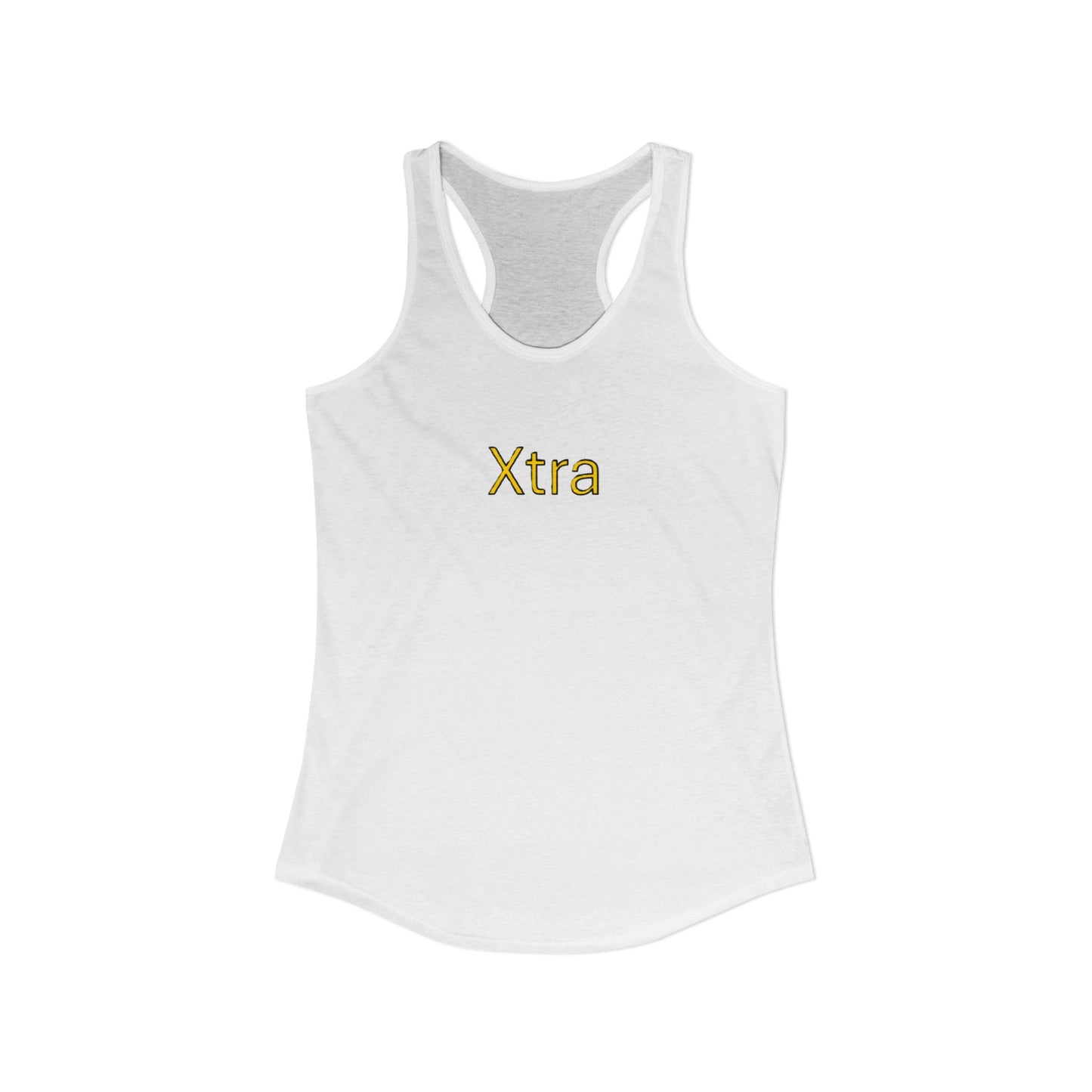 Xtra Woman's Racerback Tank, Ideal Women's Tank Top, Feminine Sleeveless Shirt, Stylish Lady's Summer Top, Unique Female Workout Tank