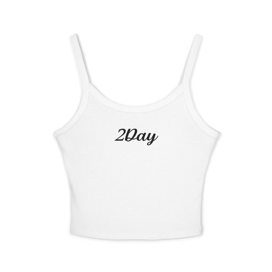 2Day Black Ink - Chic Women's Spaghetti Strap Tank Top, Everyday Style, Comfortable Layering for Summer, Perfect Gift