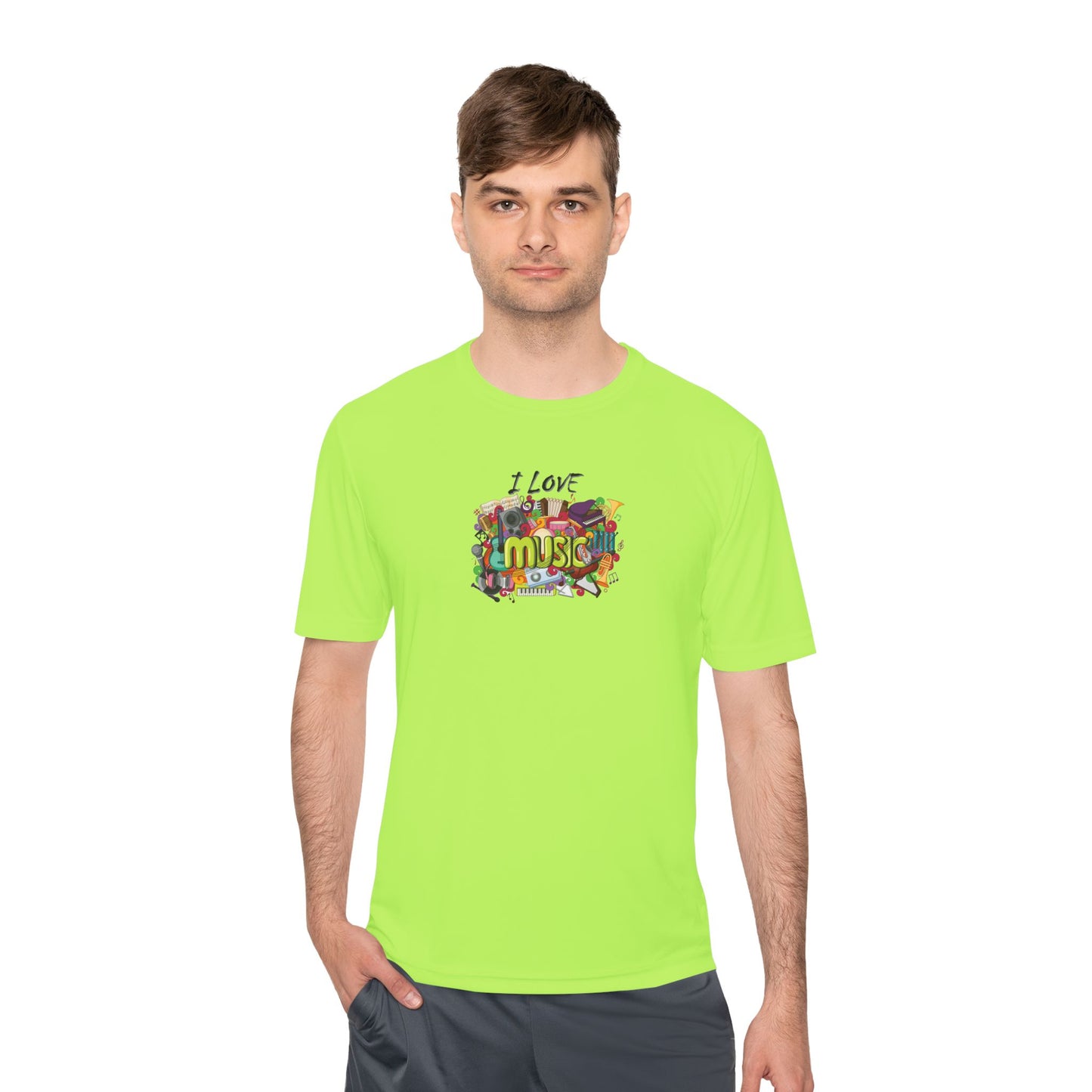 I Love Music - Unisex Moisture Wicking Tee