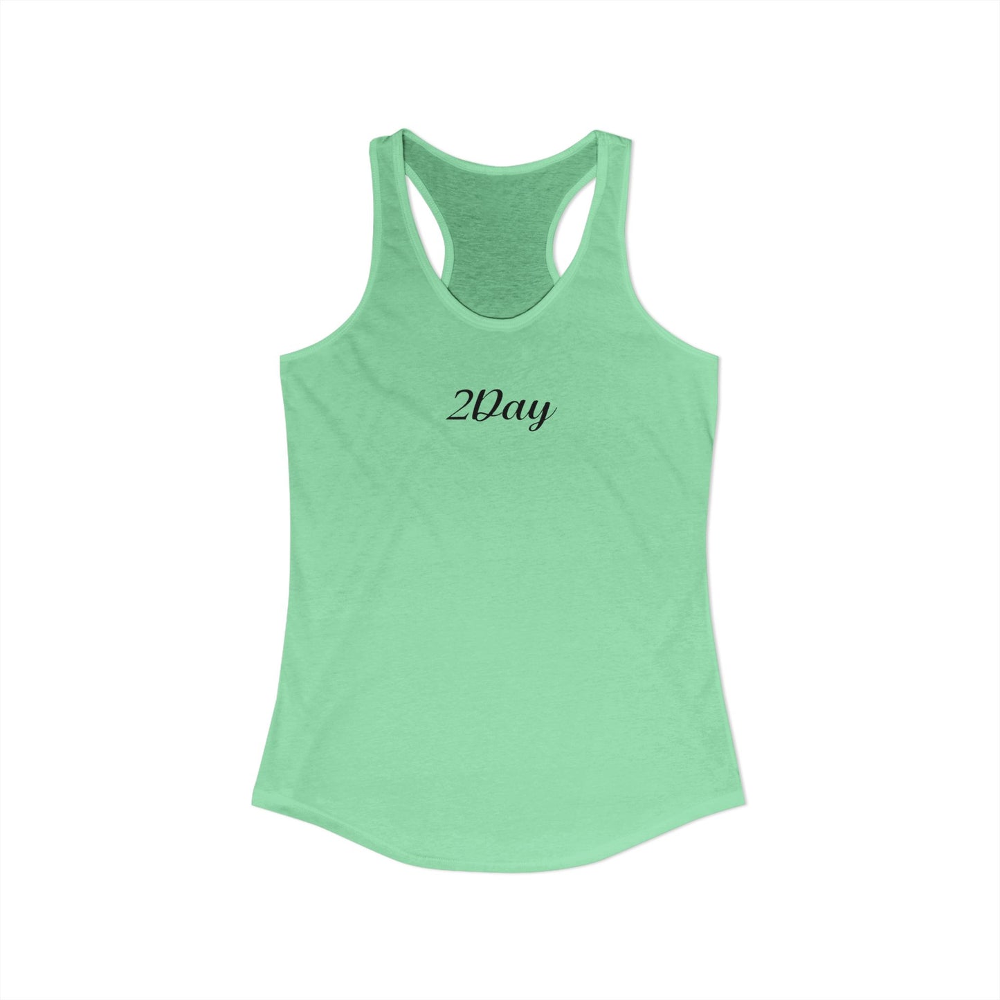 2Day Black Ink - Stylish Racerback Tank for Active Women | Workout Top, Casual Wear, Fitness Apparel, Summer Essential, Gym Shirt