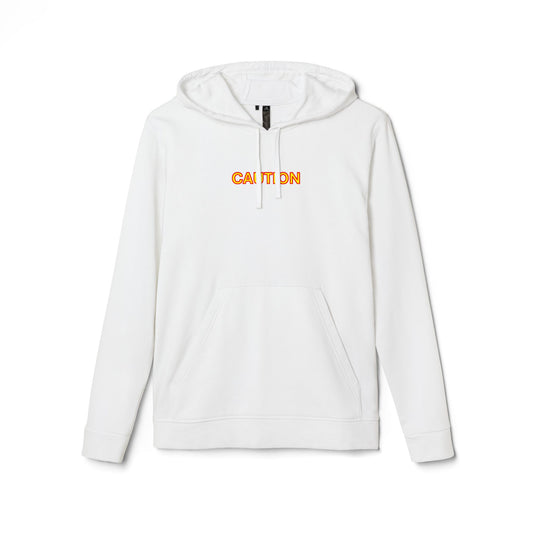 Caution Fleece Unisex Hoodie by Adidas