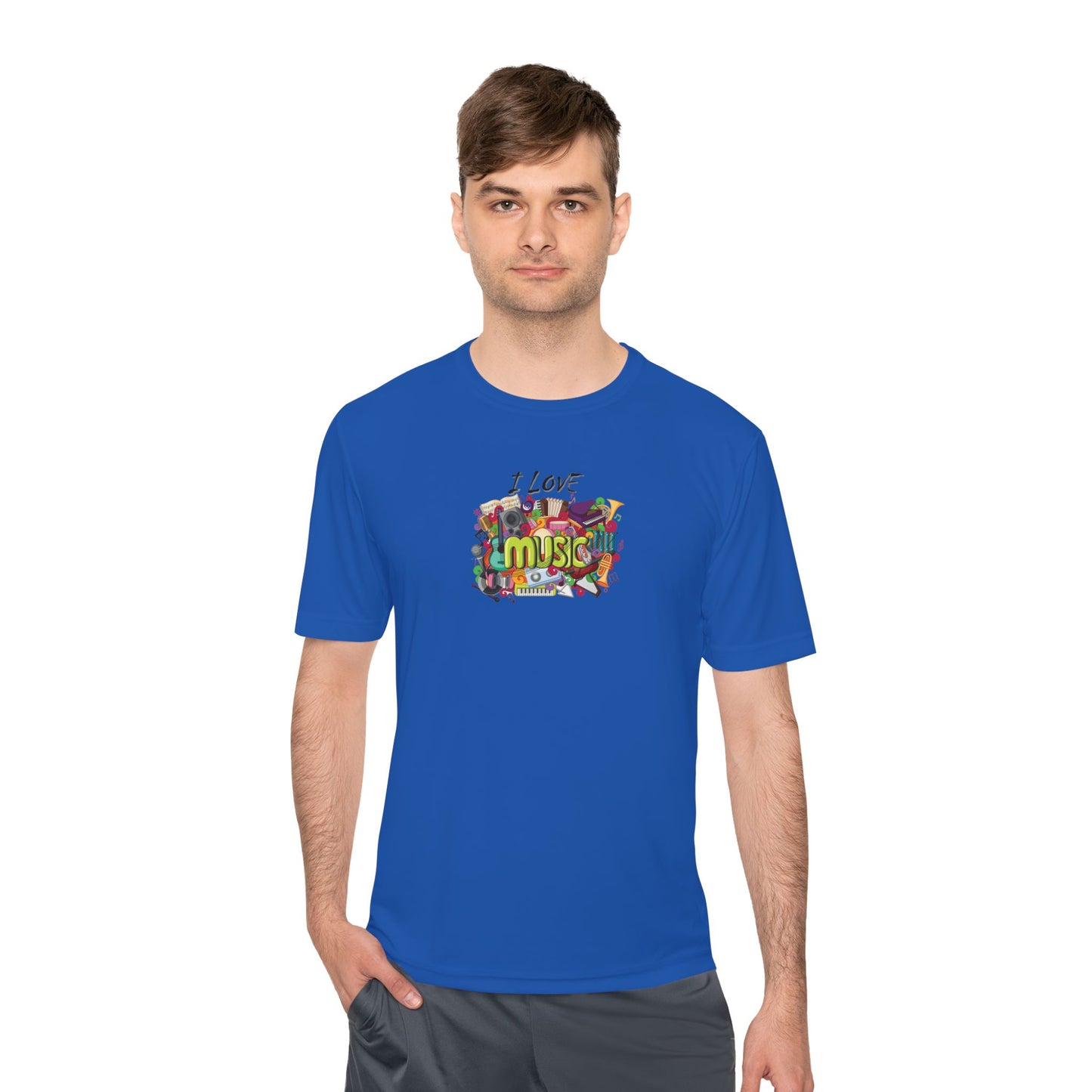 I Love Music - Unisex Moisture Wicking Tee