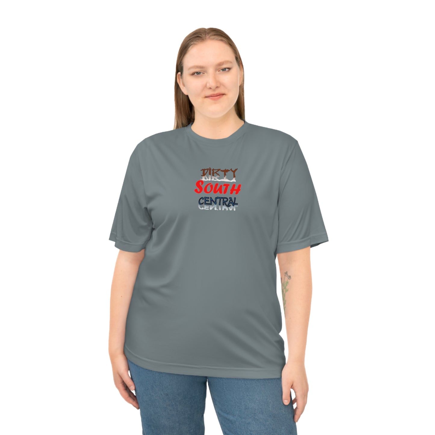 Dirty South Central Red Unisex Performance T-shirt | Casual Activewear Tee for Workout, Travel, Sports, Summer Style, Gift