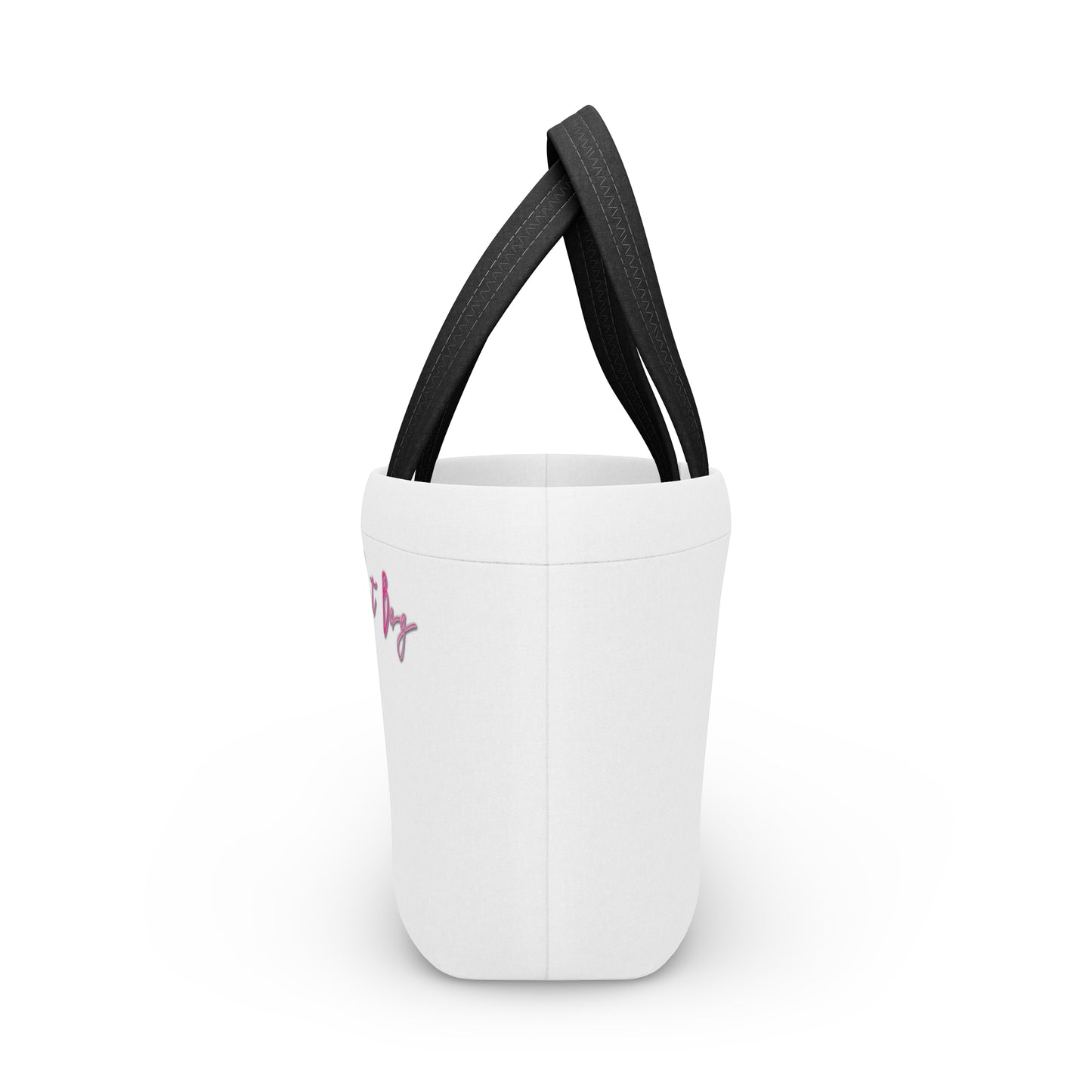 THAT BAG Lunch Bag Pink Letter - Insulated Tote for Work, School, Picnics, Reusable Lunchbox, Food Storage Organizer