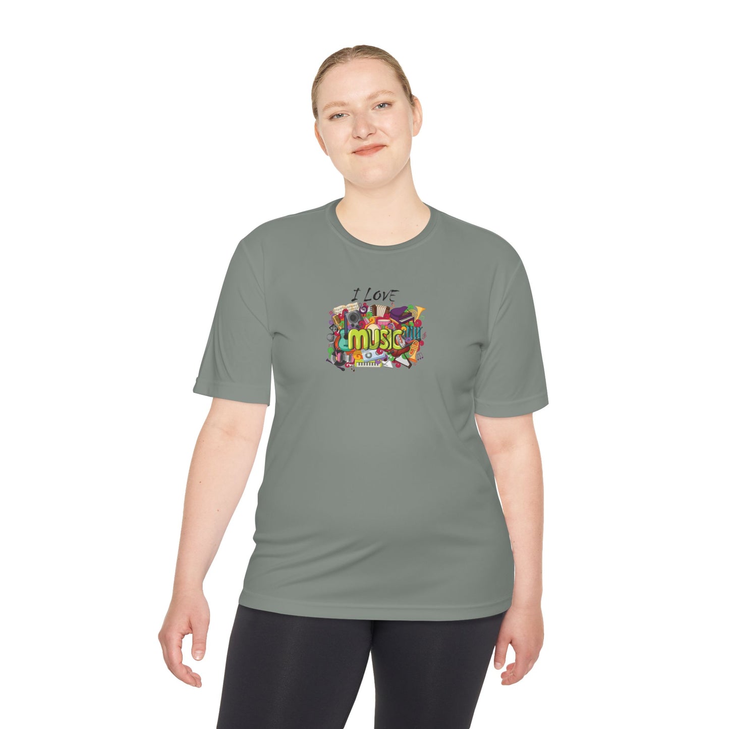 I Love Music - Unisex Moisture Wicking Tee