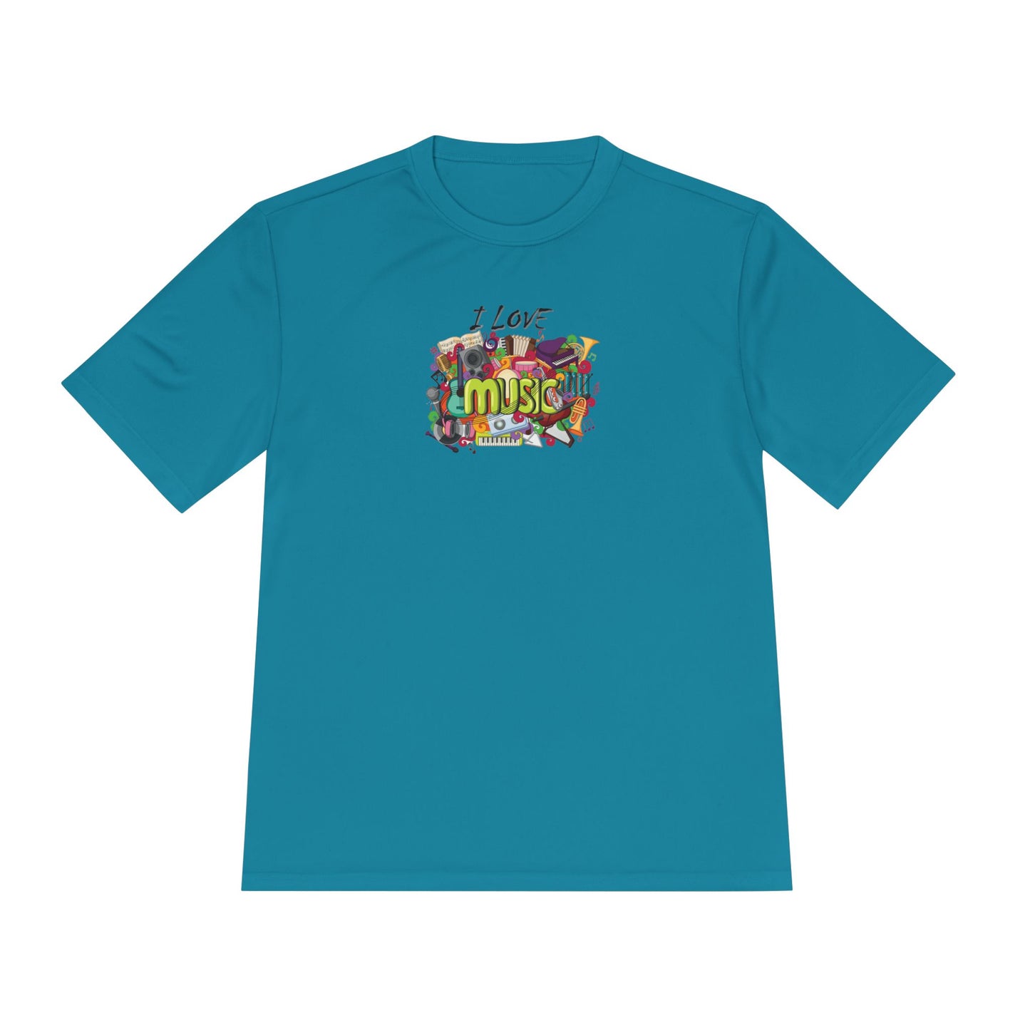I Love Music - Unisex Moisture Wicking Tee