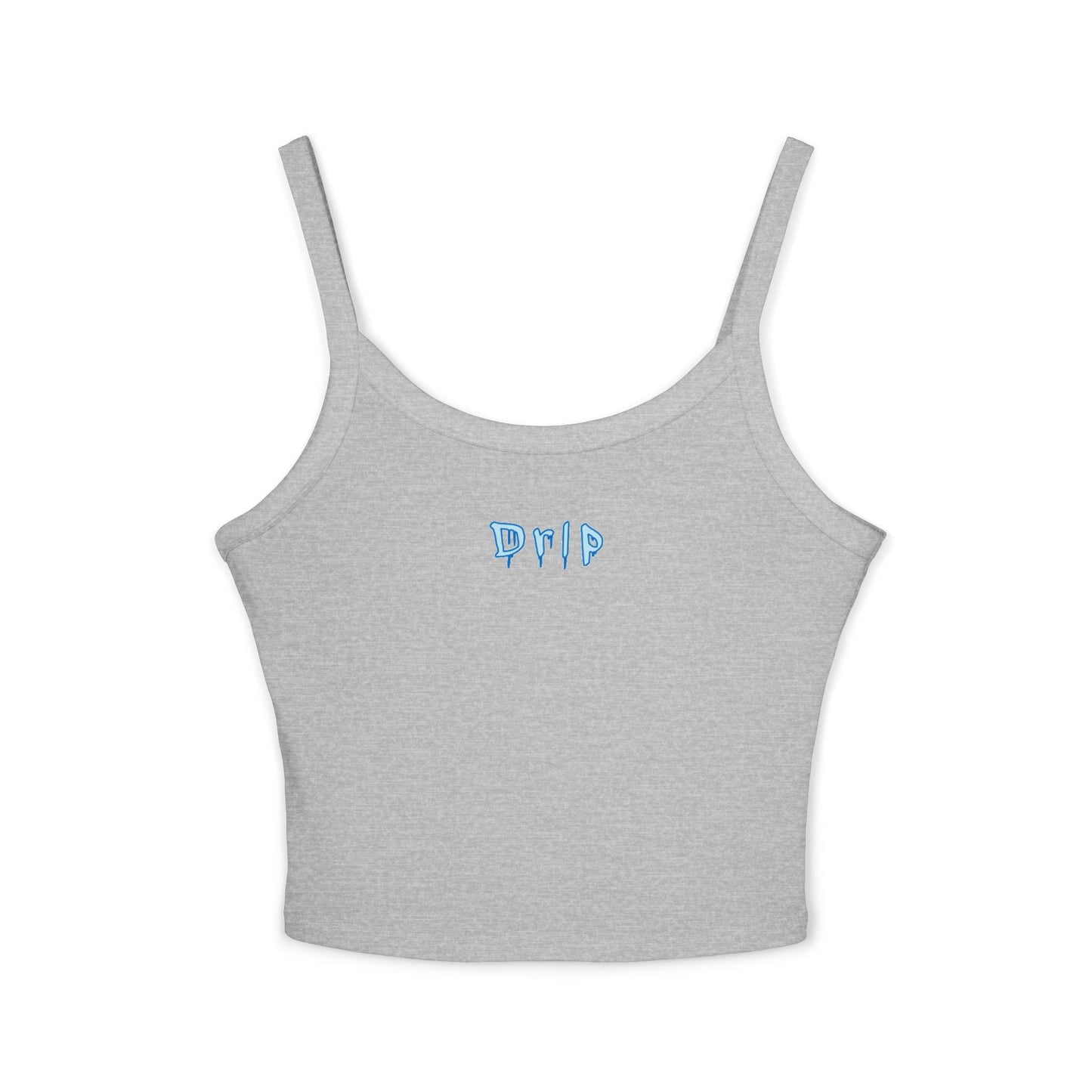 Drip - Women's Spaghetti Strap Tank Top with Cute Graphic, Summer Sleeveless Top, Casual Wear, Beach Outfit, Gift for Friends