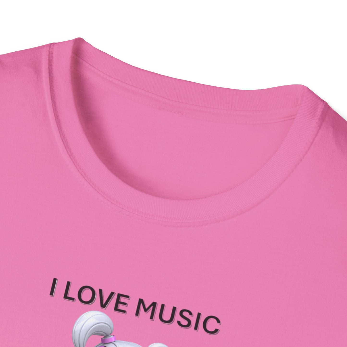 I Love Music Robot Woman - Unisex Soft style T-Shirt