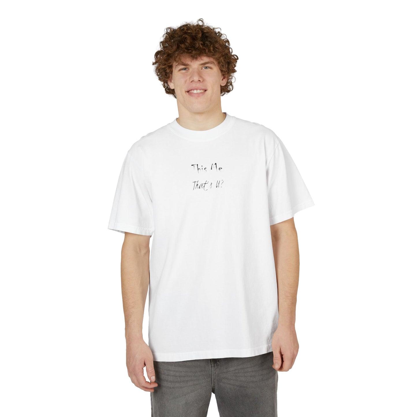 This Me That's U? Black Ink - Unisex T-Shirt Design, Gift for Him or Her, Drop-Shoulder Top, Casual Shirt